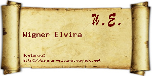 Wigner Elvira névjegykártya